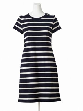 LOFT KNIT STRIPED DRESS